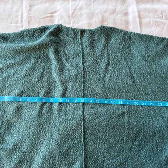 Coldwater Creek 100% Slub Cotton Teal Short Sleeve Sweater, size XL - Picture 4 of 8